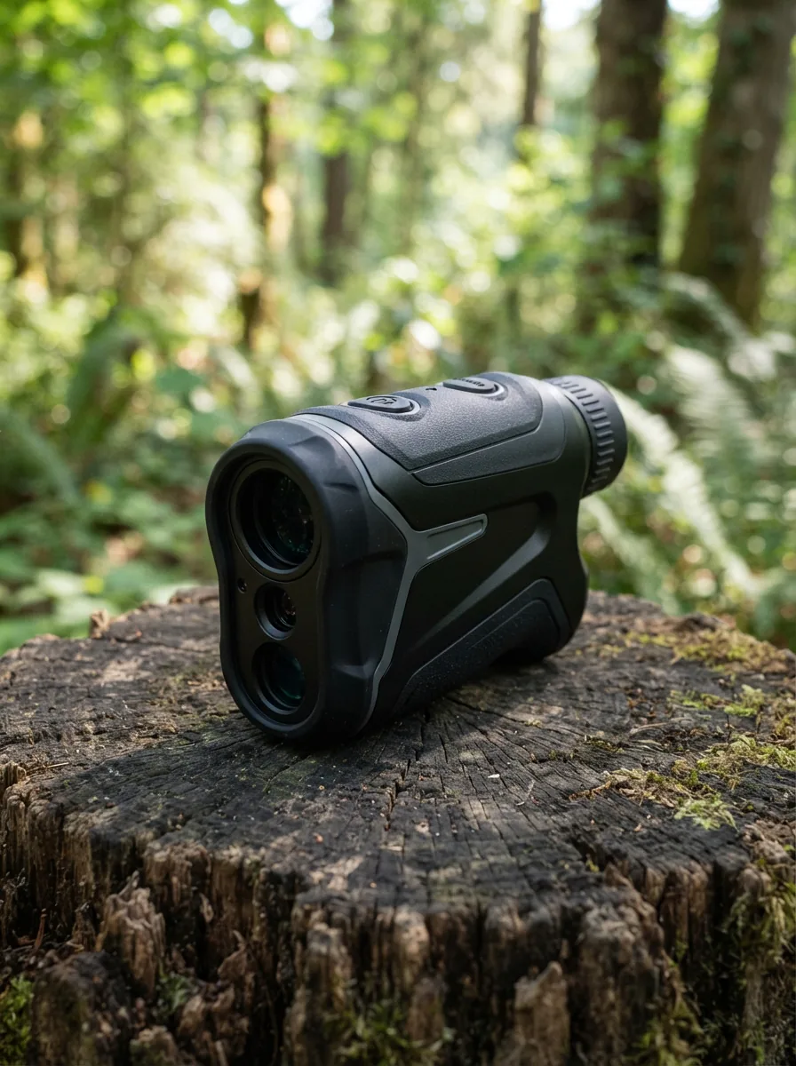 The Simmons Prohunter 750 Rangefinder shown as the primary subject against a simple outdoor backdrop.