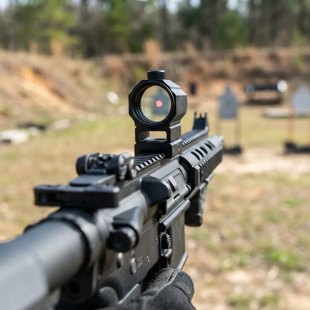 Simmons Pro Target 1x25mm Reflex Dot Sight in use