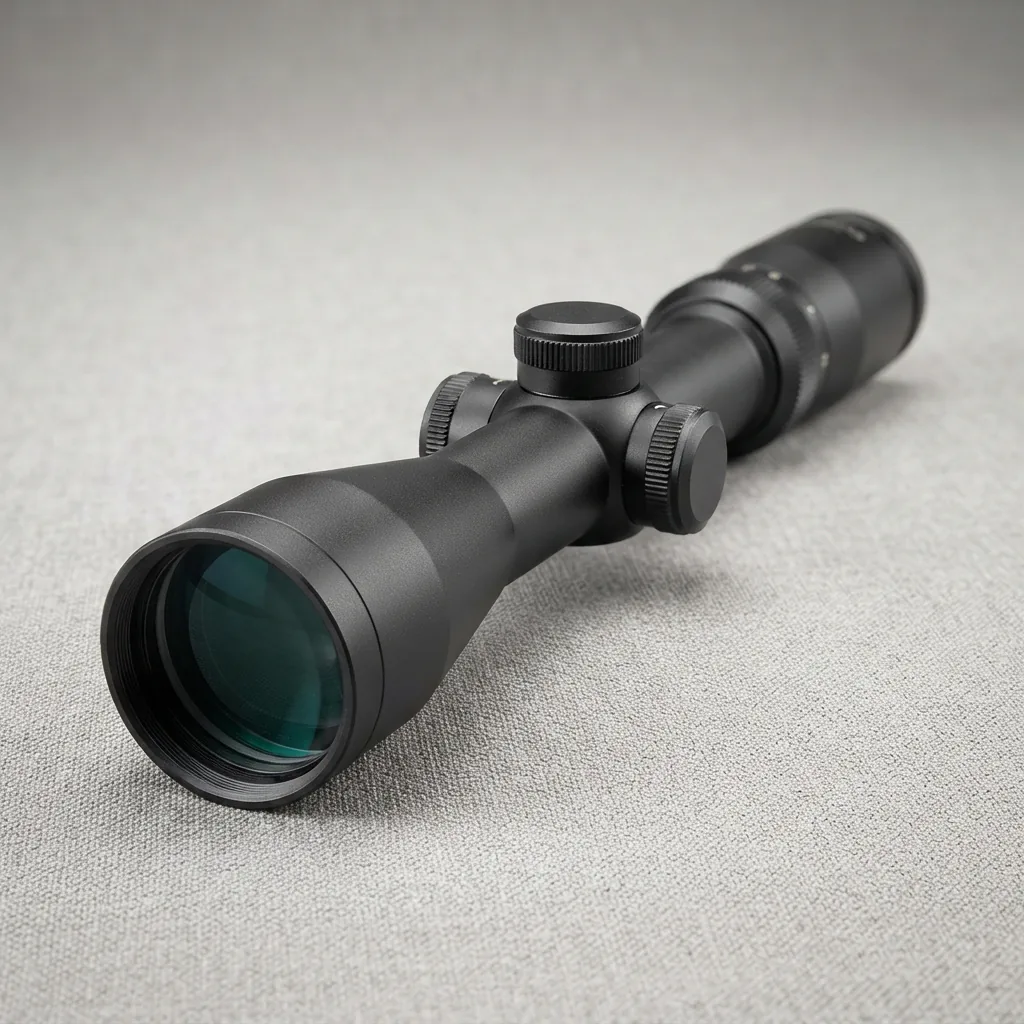Simmons Shotgun Scope 3-9x32mm shown with its objective lens facing the viewer.