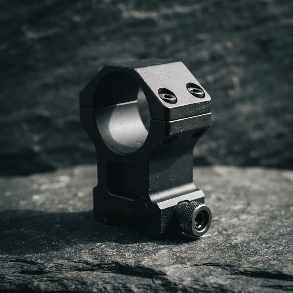 Simmons 1-inch X-High dual strap scope ring in matte black.