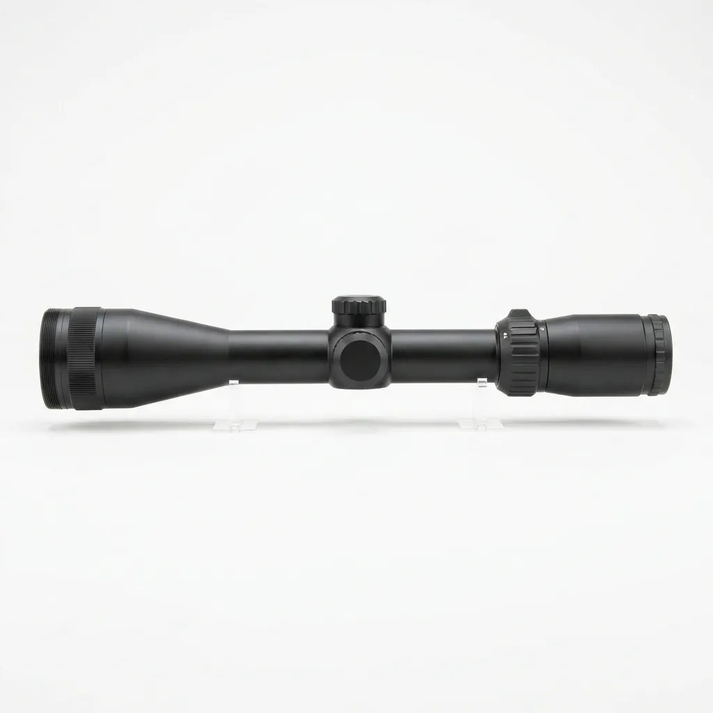 Simmons 8 Point 4-12x 40mm Rifle Scope displayed clearly, showing its overall profile.