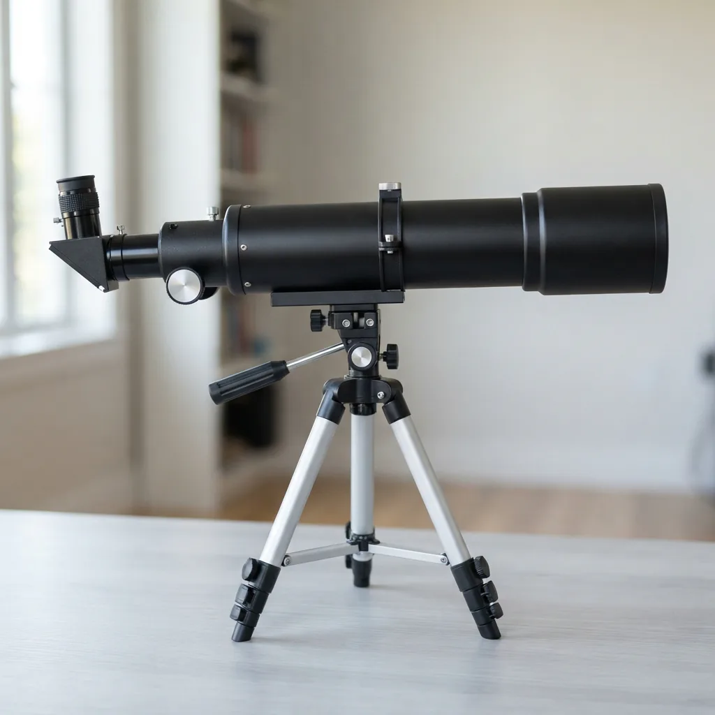 A standard Simmons telescope model on a plain surface.